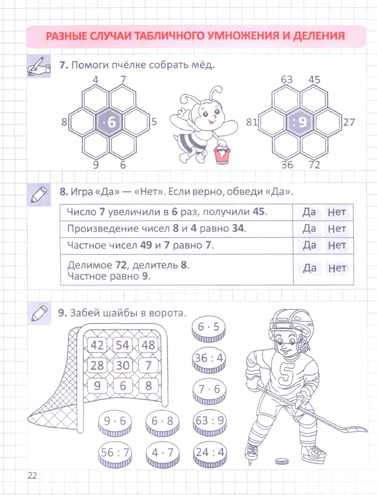 Устный счет. Табличное деление. 2-4 кл.