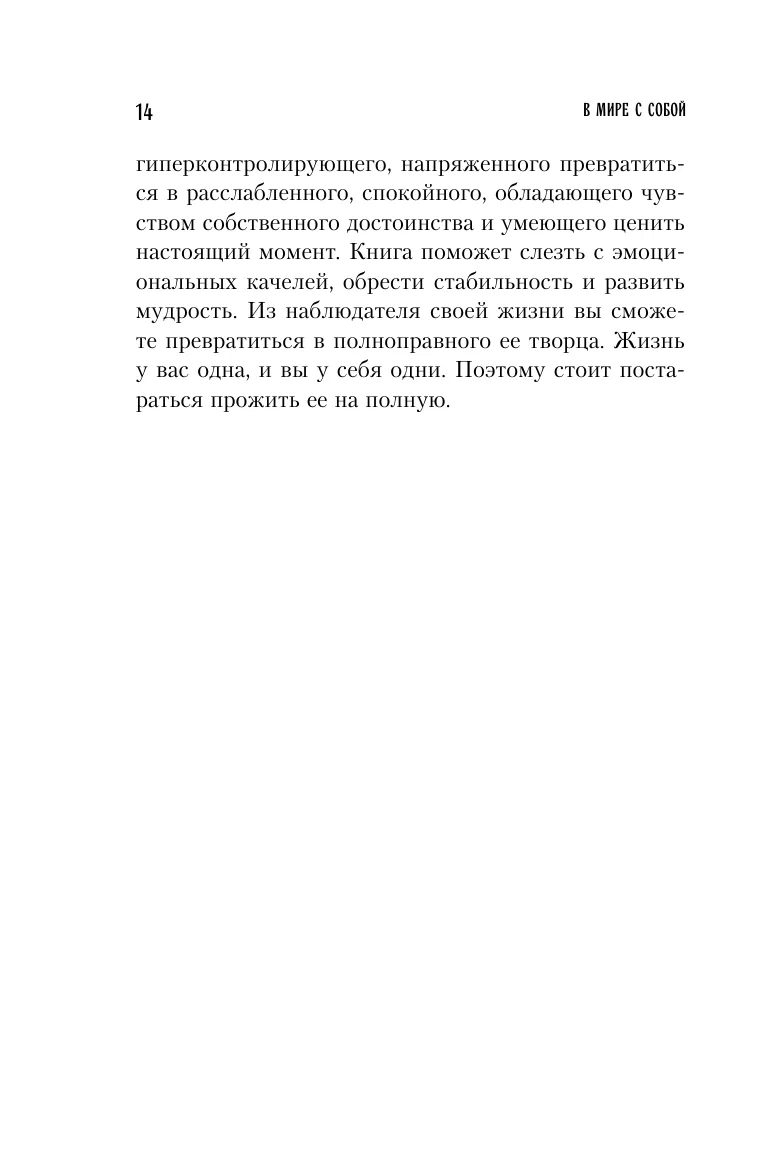 В мире с собой. Как заполнить внутреннюю пустоту и обрести целостность