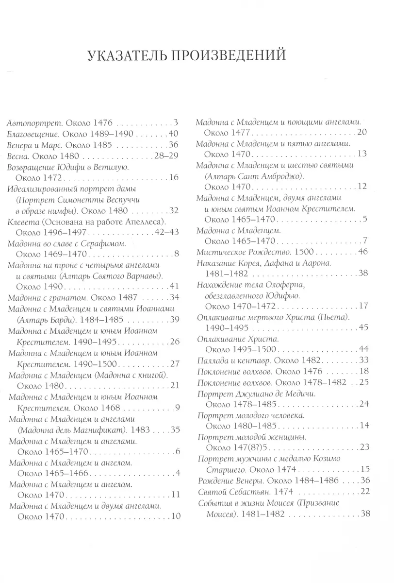 Боттичелли. Лучшие картины