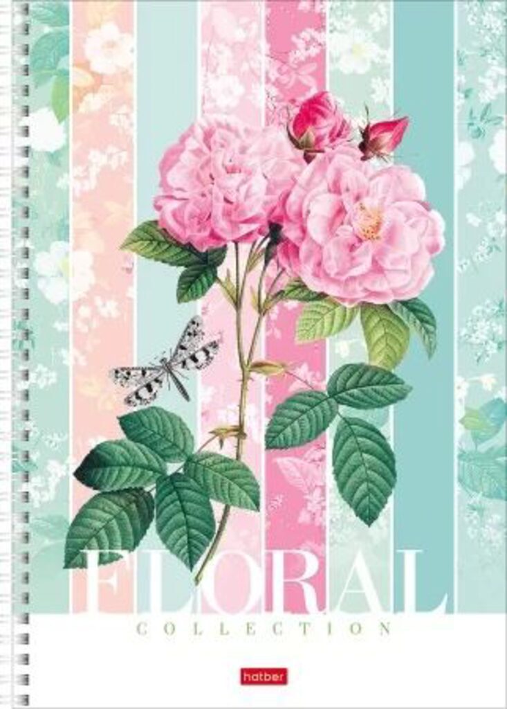 Notebook &quot;Floral collection&quot; 4 designs per block