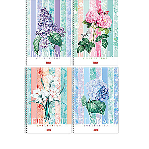 Notebook &quot;Floral collection&quot; 4 designs per block