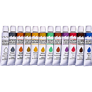 Acrylic paints Centrum Metallic - 12 colors x 12 ml