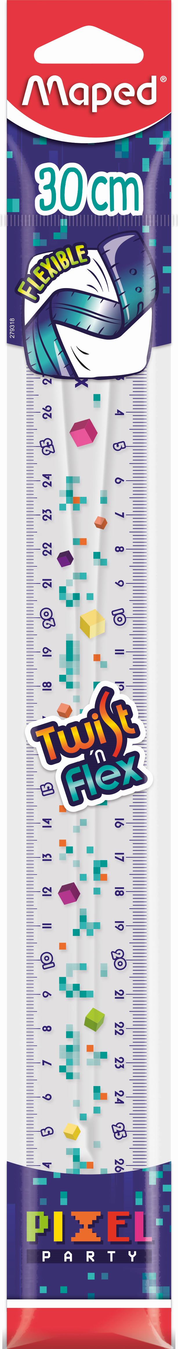 Ruler 30 cm MAPED Twist'n Flex Pixel Party