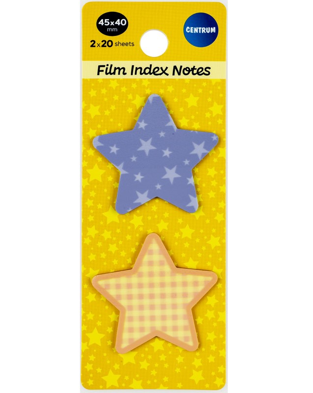 Set of plastic index stickers Stars