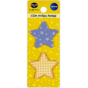 Set of plastic index stickers Stars