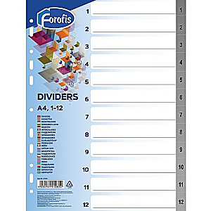 Dividers A4 FOROFIS 0.13 mm 1-12