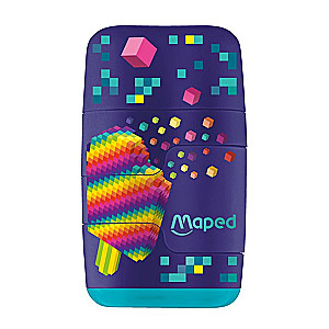 Sharpener with container + eraser MAPED Pixel Party