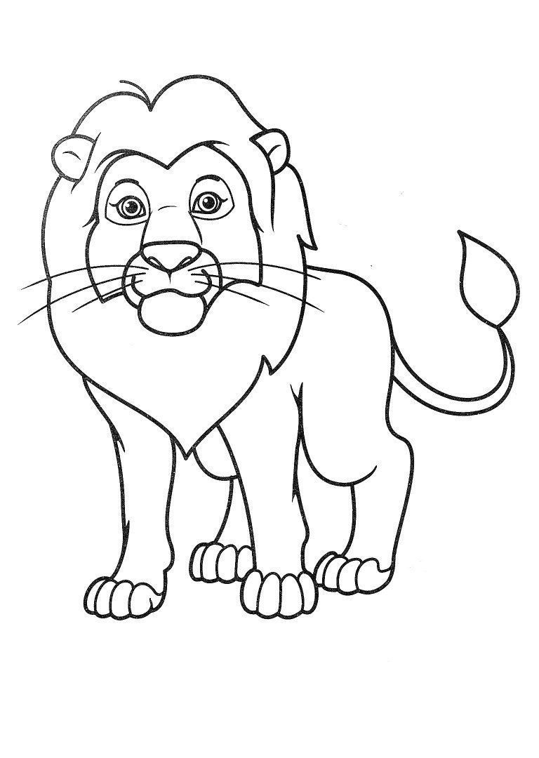 Coloring page A4. Zoo