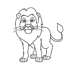 Coloring page A4. Zoo