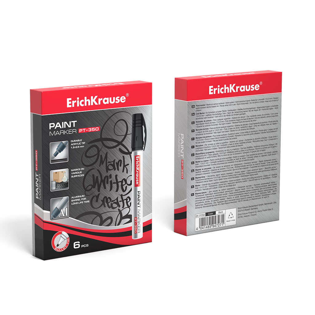 Paint marker ErichKrause PT-350 (black)