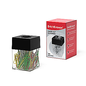 Magnetic paper clip dispenser ErichKrause (100 pcs., color)