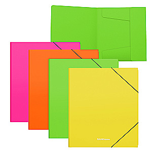 Folder A5+ with elastic bands ErichKrause Matt Neon (mixed colors)