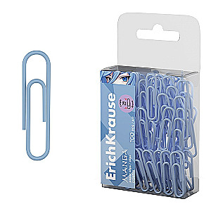 Paper clips ErichKrause Manga (gray-blue), 28 mm