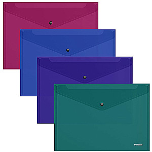 Envelope folder A5+ with button ErichKrause Glossy Vivid (mixed colors)