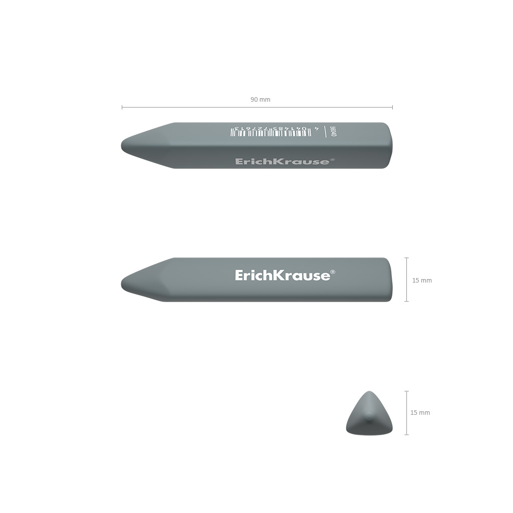 Ластик ErichKrause Tri Stick (микс цветов)