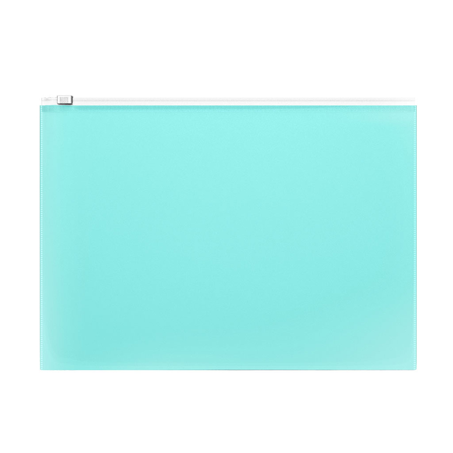 Plastic envelope with zipper ErichKrause FIZZY PASTEL MINT, format C6