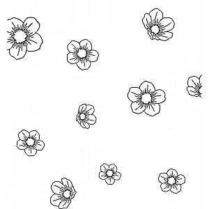 Beautiful flowers. Gentle coloring book for inspiration