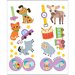 School of the Seven Dwarfs. Activities with stickers. Speech development 0+