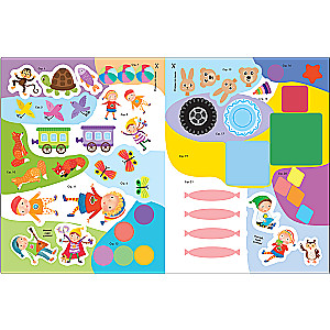 School of the Seven Dwarfs. Activities with stickers. Set 2+