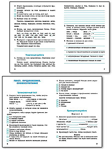 Russian language. 4th grade. Testing and control work. Workbook