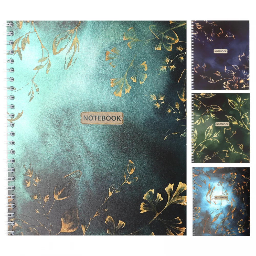 Notebook Gold Floral Pattern