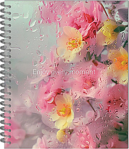 Notebook Flowers behind glass