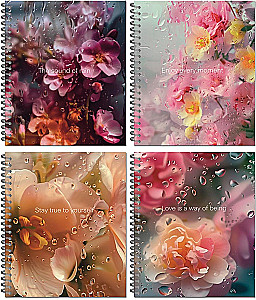 Notebook Flowers behind glass