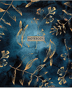 Notebook Gold Floral Pattern