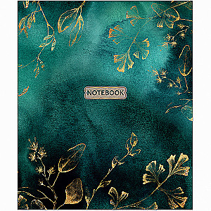 Notebook Gold Floral Pattern