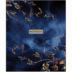 Notebook Gold Floral Pattern