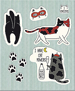 Notebook Cat stickers