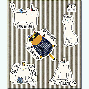 Notebook Cat stickers