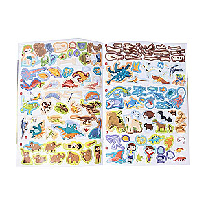 100 reusable stickers! Dinosaurs