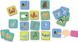 Board games. Memo Lotto. Animals. 2 in 1