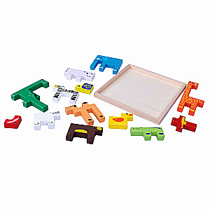 Educational wooden puzzle game Zoo