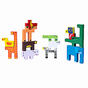 Educational wooden puzzle game Zoo