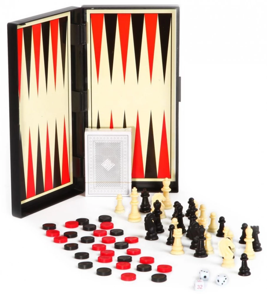 Games 4 in 1 Checkers. Chess. Backgammon. Cards