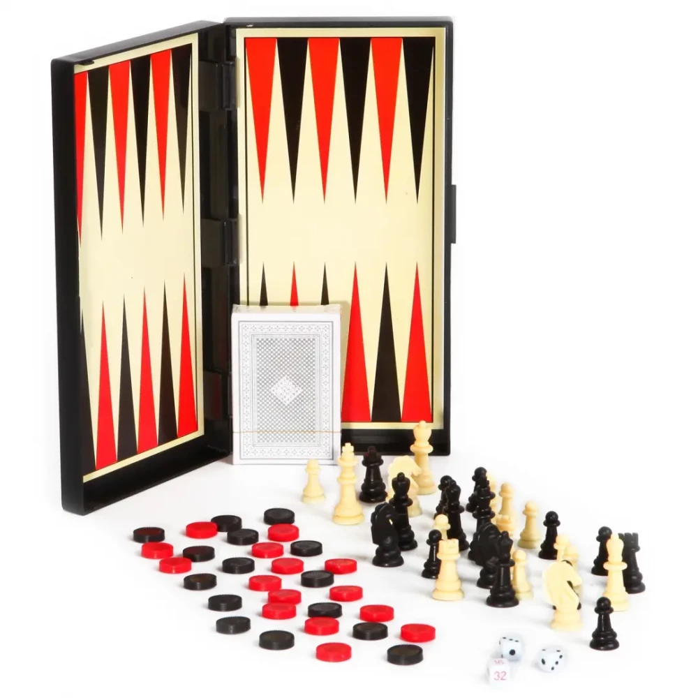 Games 4 in 1 Checkers. Chess. Backgammon. Cards