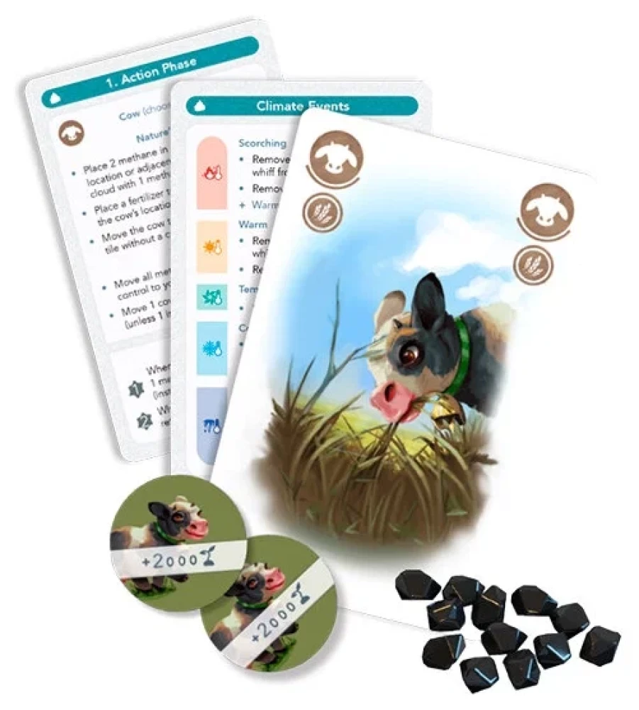 Board game Petrichor. Cows (addition, in English)