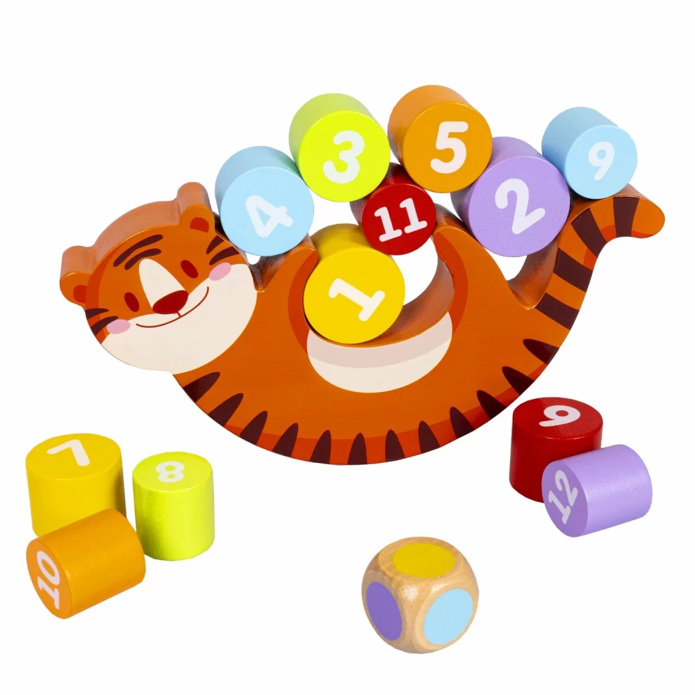 Educational balance game made of wood Tiger Cub