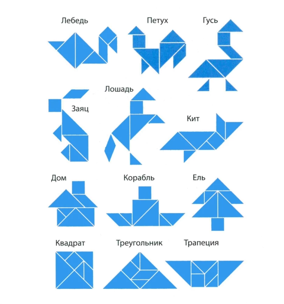 Logic Magnetic Puzzle Game Tangram