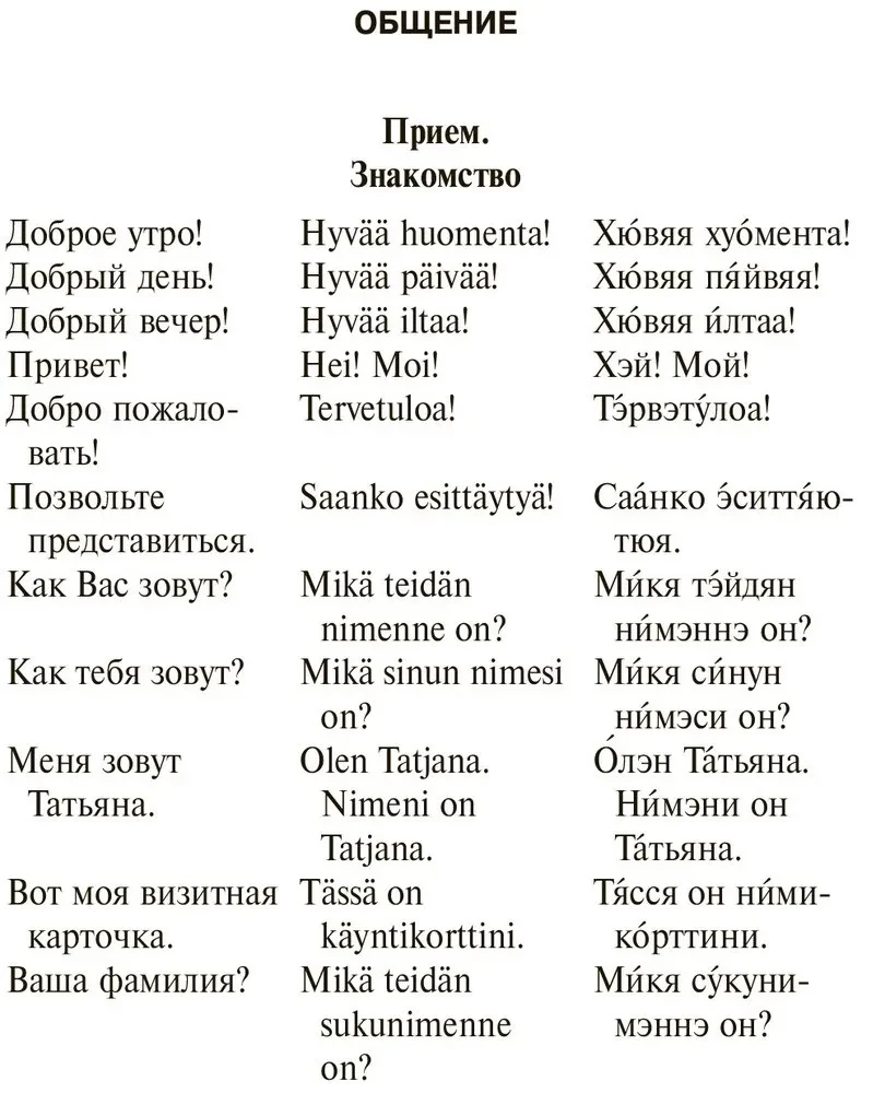 Russian-Finnish phrasebook