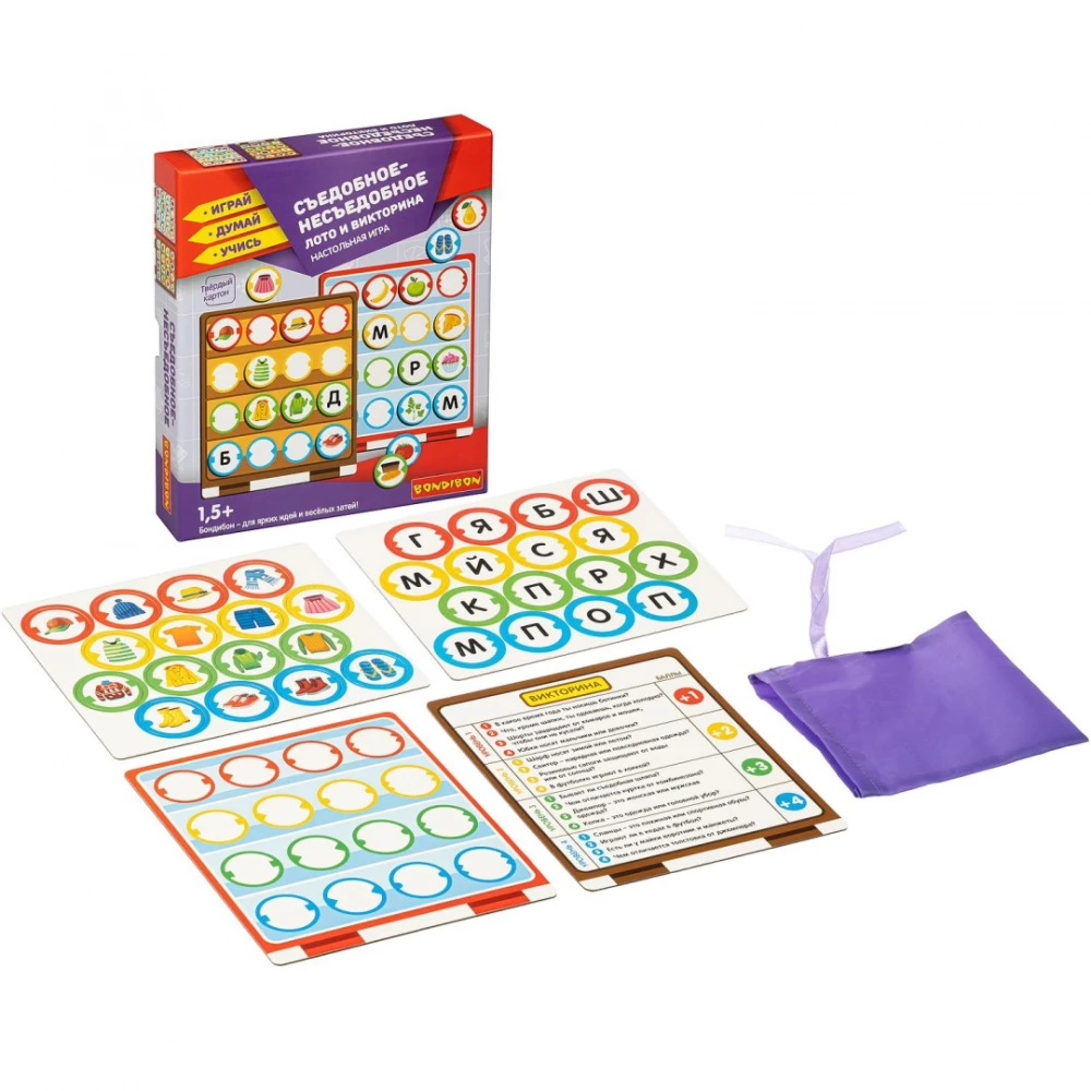 Board game Lotto and Quiz Edible-Inedible