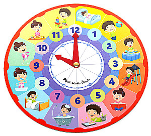 Educational game Clock. Seasons. Daily routine