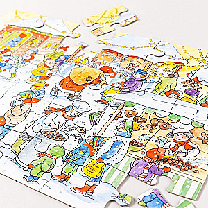 Puzzles with Connie. New Year. Connie celebrates New Year