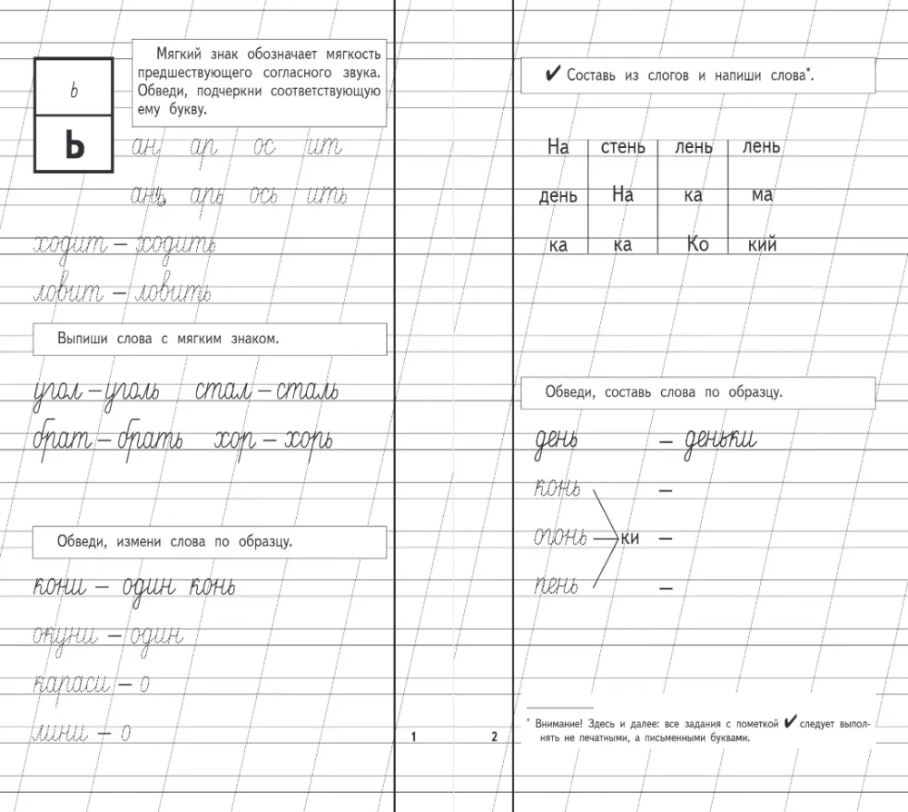 Reading and writing letters: Primer. Copybook 1. Copybook 2. Copybook 3. I write correctly (set of 5 books)