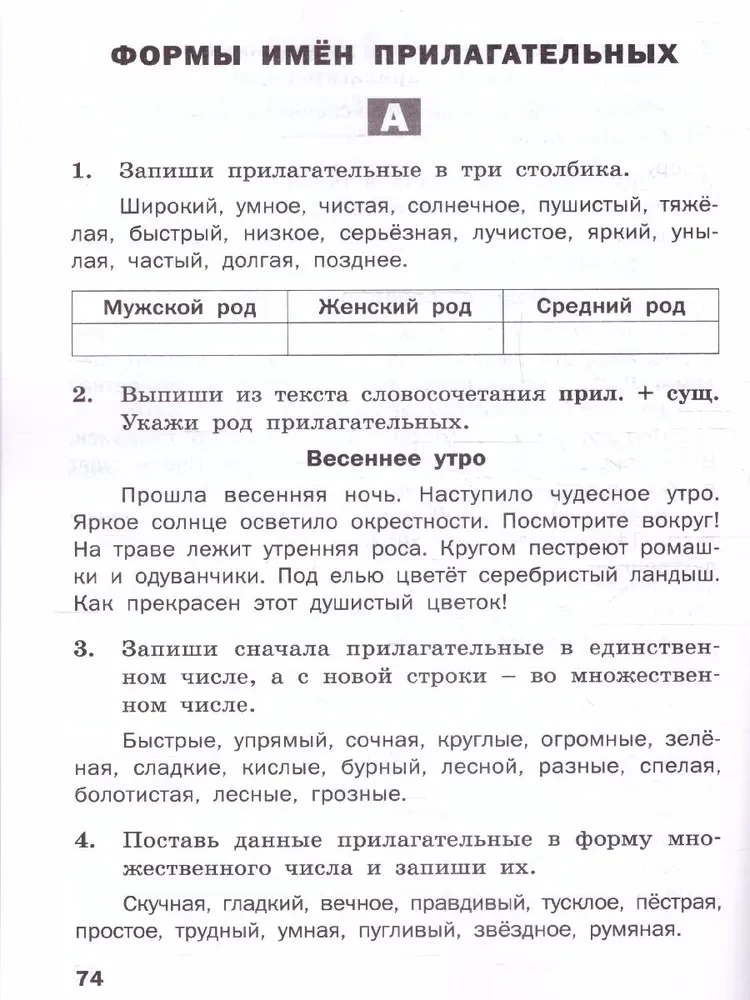 Russian language. 3rd grade. Multi-level tasks