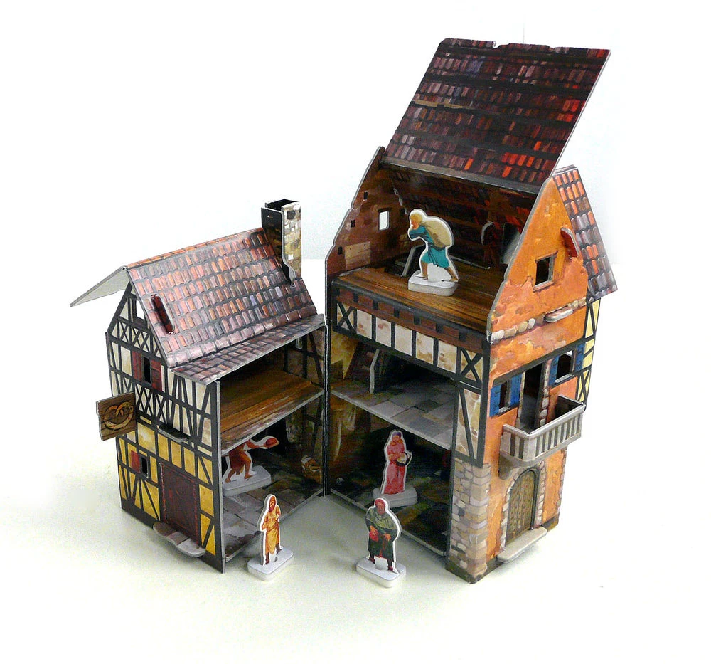 Assembled cardboard model Bakery