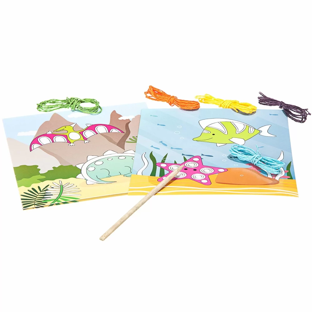 Creative kit Applique with threads. Sea creatures and dinosaurs