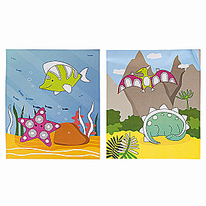 Creative kit Applique with threads. Sea creatures and dinosaurs